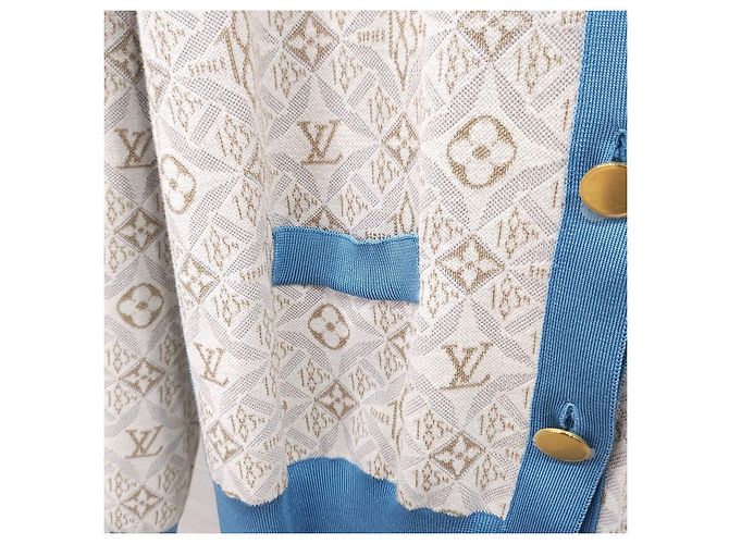 Louis Vuitton Monogramm-Cardigan mit Kontrastpassepasse - Ansicht 11