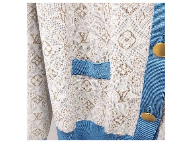 Louis Vuitton Monogramm-Cardigan mit Kontrastpassepasse - Ansicht 4