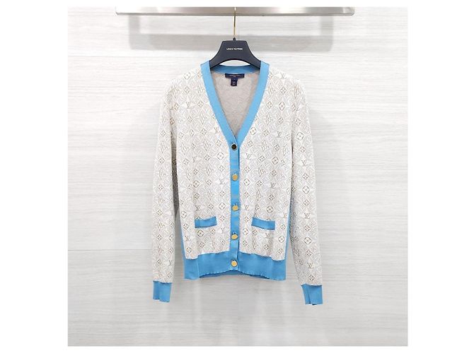 Louis Vuitton Monogramm-Cardigan mit Kontrastpassepasse - Ansicht 8
