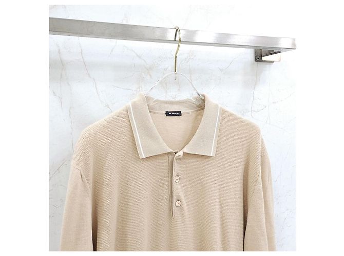 Kiton Beiges Kurzarm- Polo- und Shorts-Set - Ansicht 10