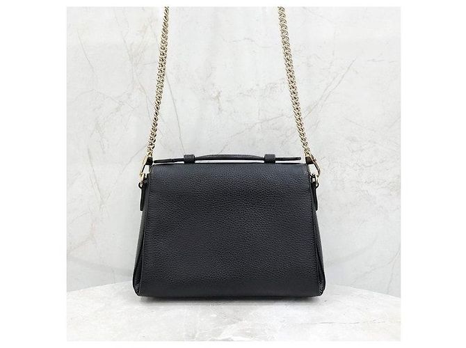 Gucci Bolsa de Ombro de Couro com Alça de Corrente e Alça de Mão Entrelaçada - vista 3