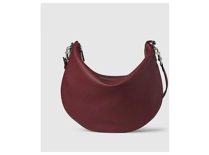 Gucci Borsa a tracolla grande in pelle Roso Ancora Red - vista 10