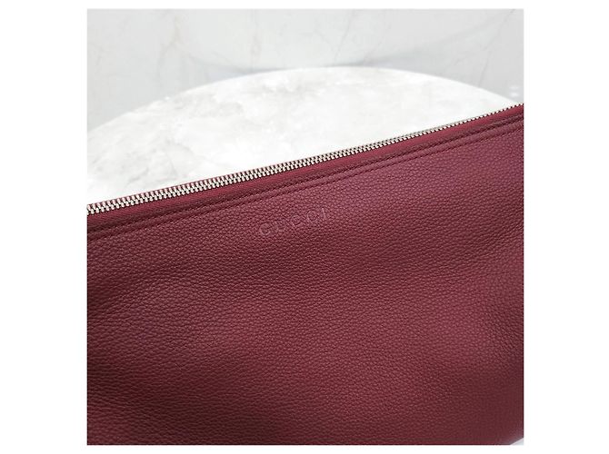 Gucci Borsa a tracolla grande in pelle Roso Ancora Red - vista 15