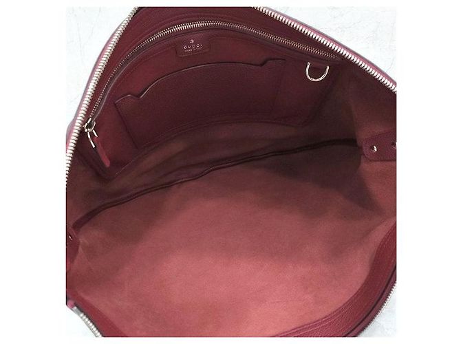 Gucci Borsa a tracolla grande in pelle Roso Ancora Red - vista 7