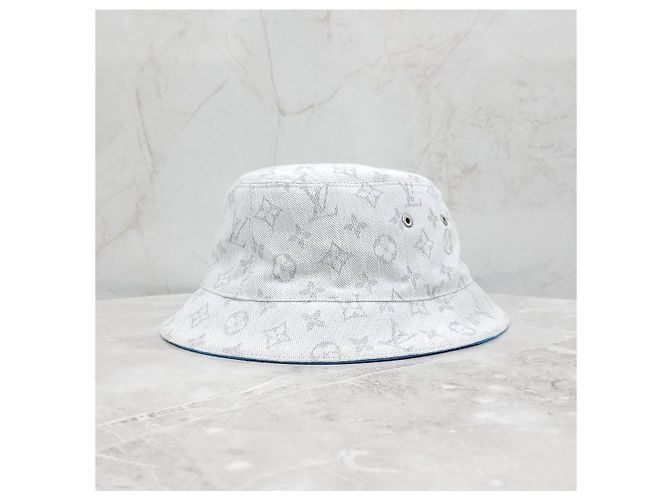 Louis Vuitton Monogram Reversible Bucket Hat Denim Blue - Ansicht 12
