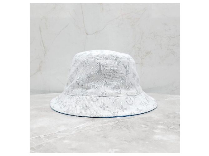 Louis Vuitton Monogram Reversible Bucket Hat Denim Blue - Ansicht 13
