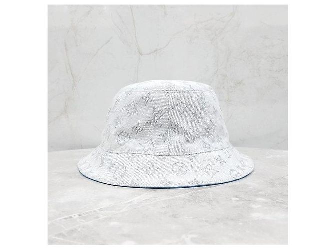 Louis Vuitton Monogram Reversible Bucket Hat Denim Blue - Ansicht 3
