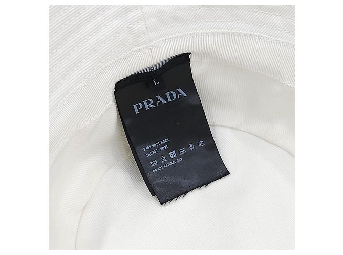 Prada Re-Nylon Bucket Hat mit weißem Dreiecks-Logo - Ansicht 11