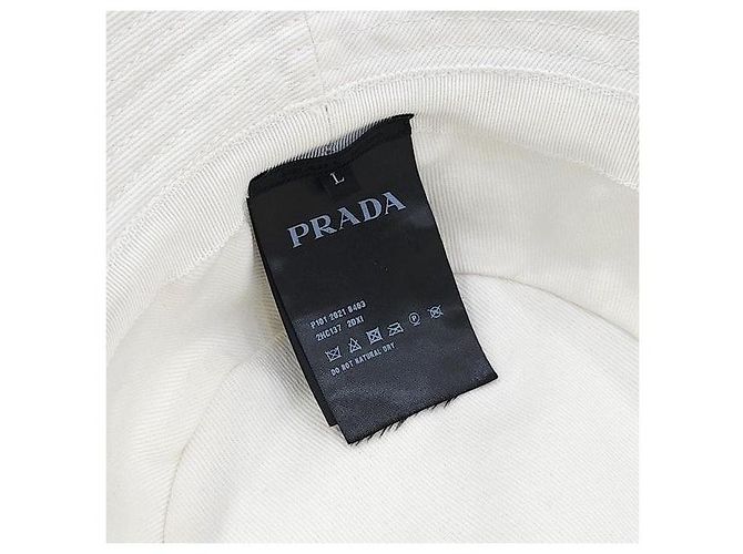 Prada Re-Nylon Bucket Hat mit weißem Dreiecks-Logo - Ansicht 5