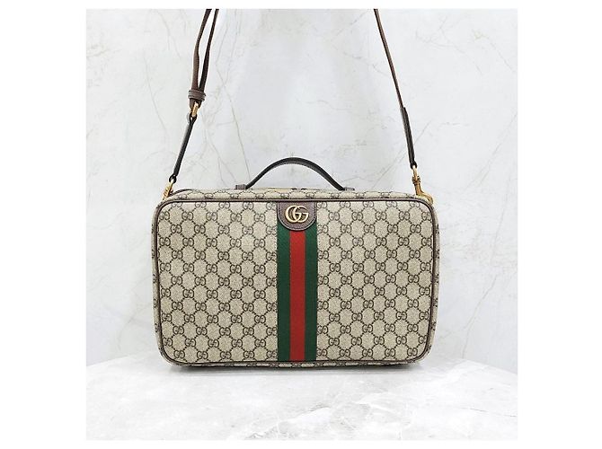 Gucci Borsa da viaggio Ophidia Canvas Stripe - vista 10