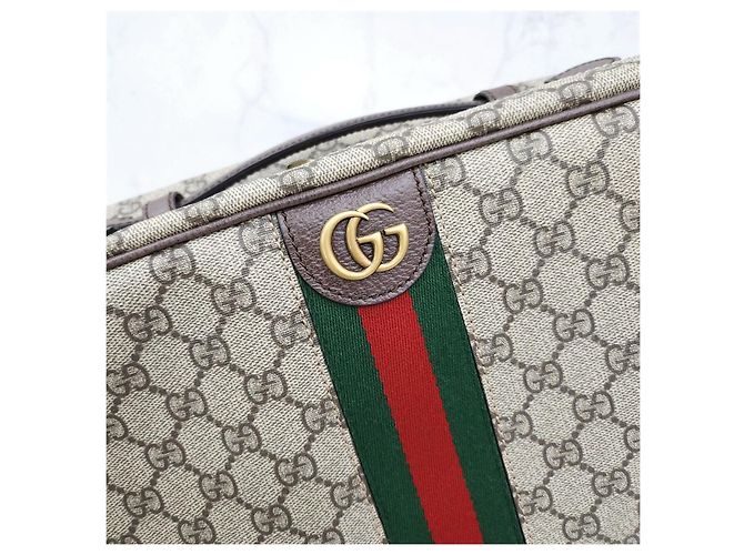 Gucci Borsa da viaggio Ophidia Canvas Stripe - vista 14