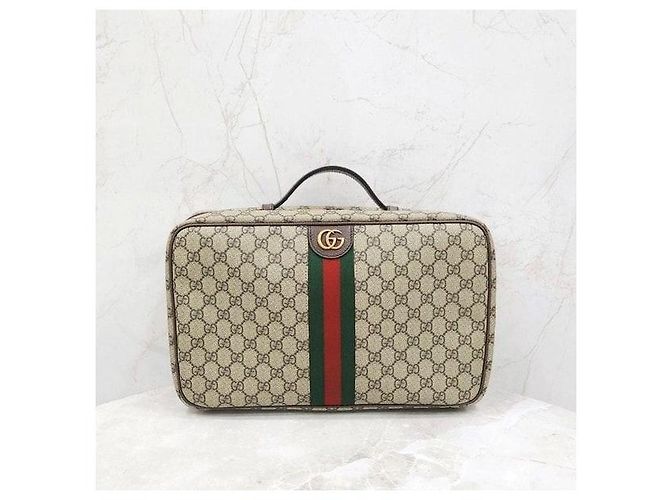 Gucci Borsa da viaggio Ophidia Canvas Stripe - vista 4