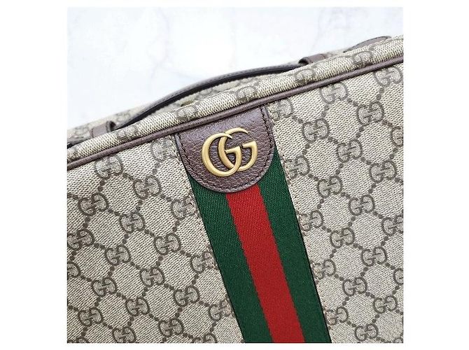 Gucci Borsa da viaggio Ophidia Canvas Stripe - vista 5