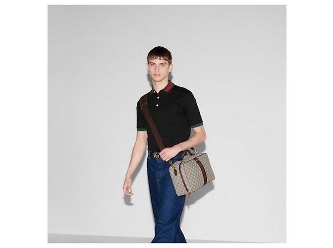 Gucci Borsa da viaggio Ophidia Canvas Stripe - vista 8