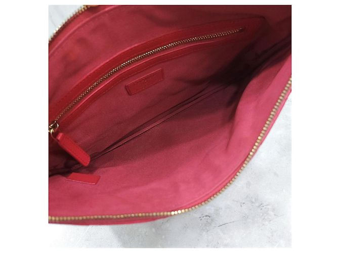 Chanel Pink Classic Caviar Clutch Medium Series - vista 13