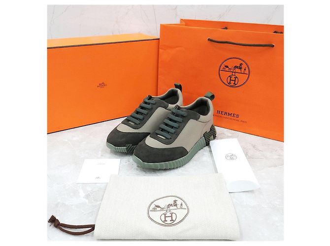 Hermès Bouncing Sneakers Khaki - Ansicht 12