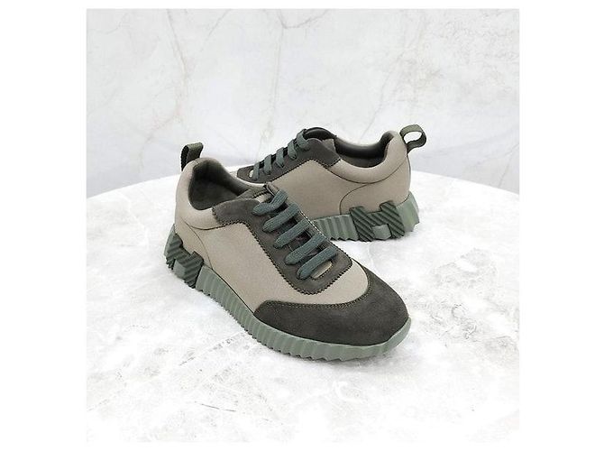 Hermès Bouncing Sneakers Khaki - Ansicht 3
