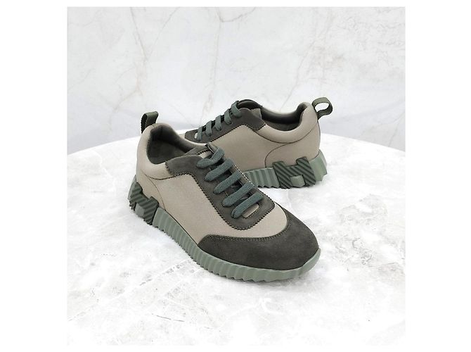 Hermès Bouncing Sneakers Khaki - Ansicht 9