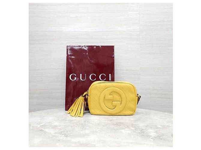 Gucci Borsa a mano e a tracolla piccola Blondie Gialla - vista 10