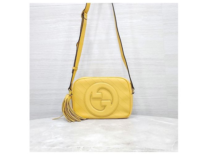 Gucci Borsa a mano e a tracolla piccola Blondie Gialla - vista 11