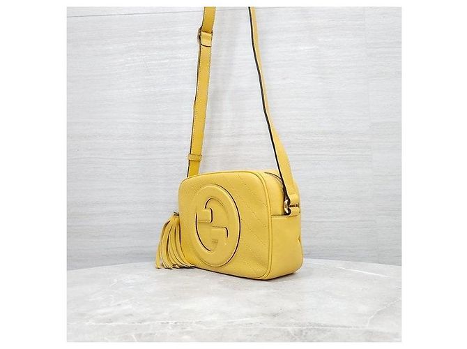 Gucci Borsa a mano e a tracolla piccola Blondie Gialla - vista 2
