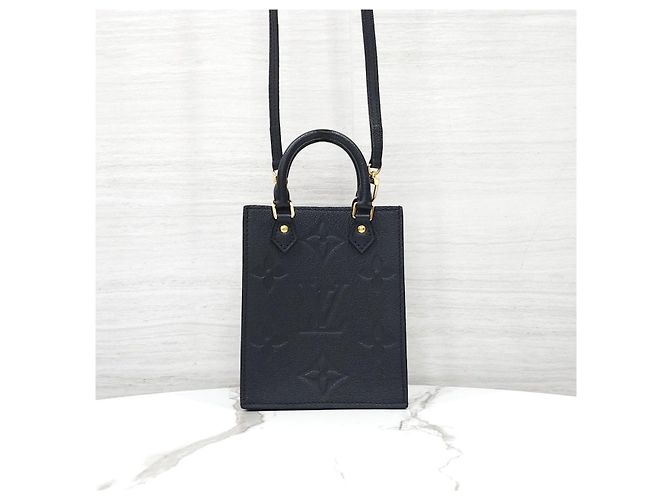 Louis Vuitton Monogram Empreinte Petit Sac Plat Tote Cross Black - vista 10
