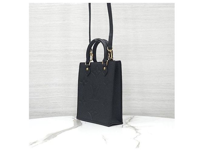 Louis Vuitton Monogram Empreinte Petit Sac Plat Tote Cross Black - vista 2