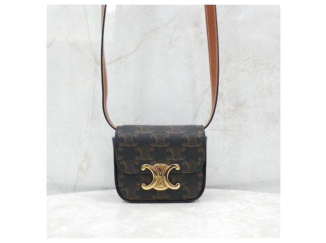 Céline Mini Claude Triomphe Canvas - vista 12