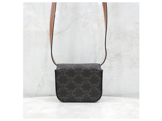 Céline Mini Claude Triomphe Canvas - vista 3