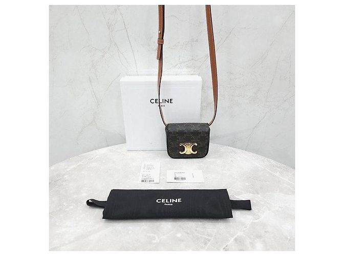 Céline Mini Claude Triomphe Canvas - vista 9