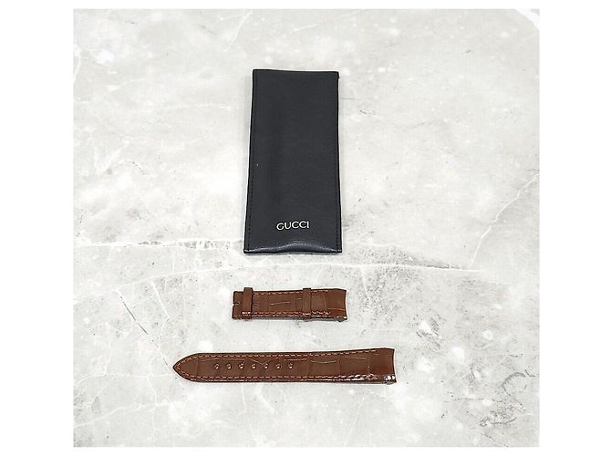Gucci Correa de reloj de cocodrilo marrón - view 5