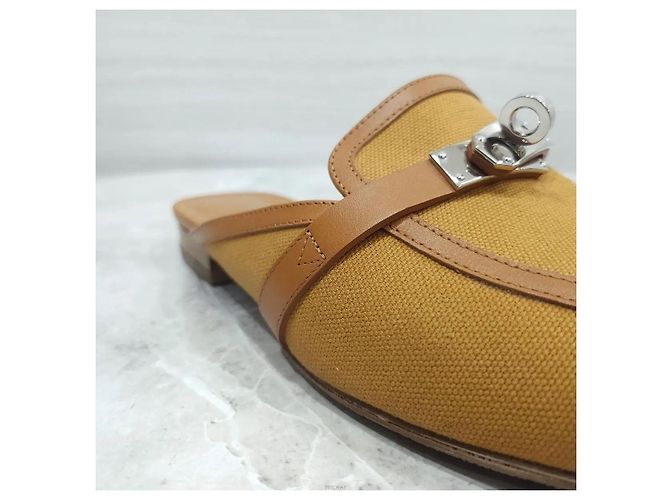 Mule Kelly Oz Bloper Hermès Marrone Metallo - vista 6