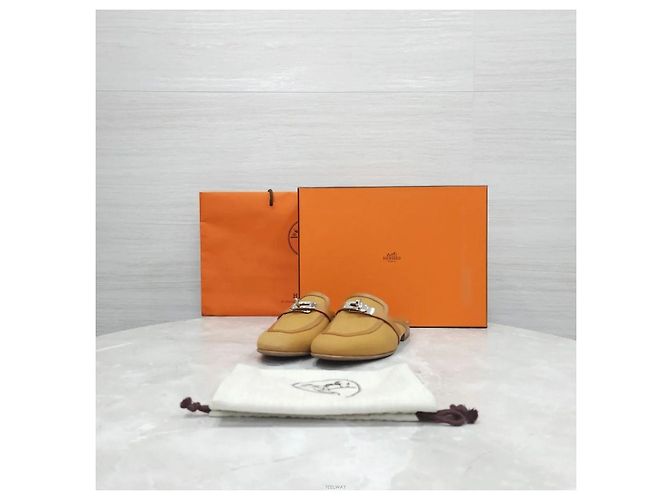 Mule Kelly Oz Bloper Hermès Marrone Metallo - vista 8