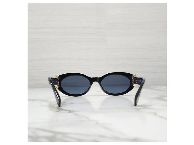 Fendi Gafas de sol de acetato negro Diamond - vista 3