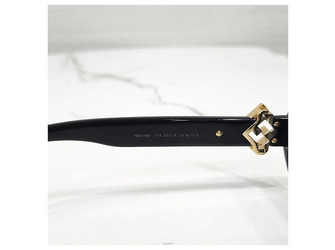 Fendi Gafas de sol de acetato negro Diamond - vista 7