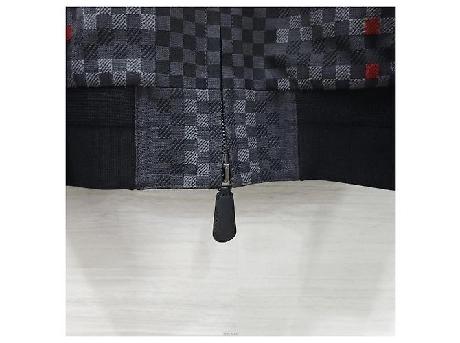Burberry Pixel Check Wool Blend Leather Jacket - view 6