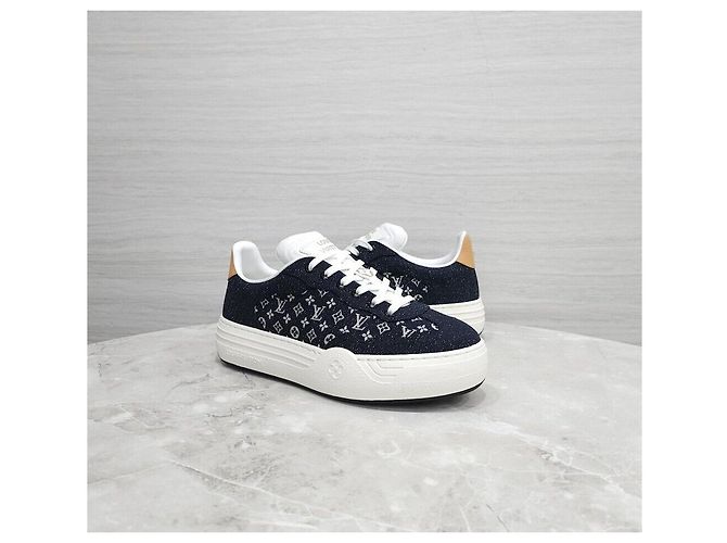 Louis Vuitton Baskets Denim Monogram - vue 3