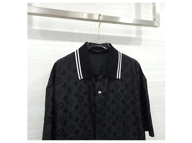 Louis Vuitton Kurzarmiges Seidenhemd mit Monogramm-Moiré-Jacquard - Ansicht 3
