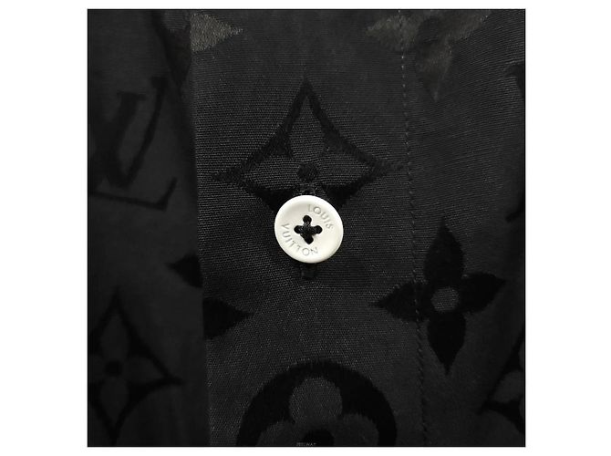 Louis Vuitton Kurzarmiges Seidenhemd mit Monogramm-Moiré-Jacquard - Ansicht 5