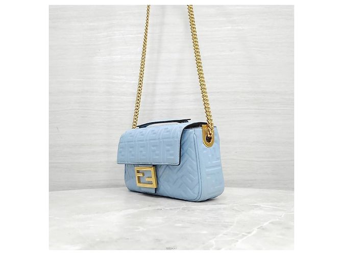 Fendi Borsa a spalla Baguette in pelle con catena - vista 2