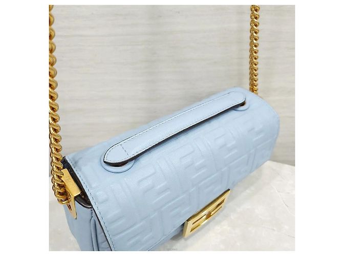 Fendi Borsa a spalla Baguette in pelle con catena - vista 6