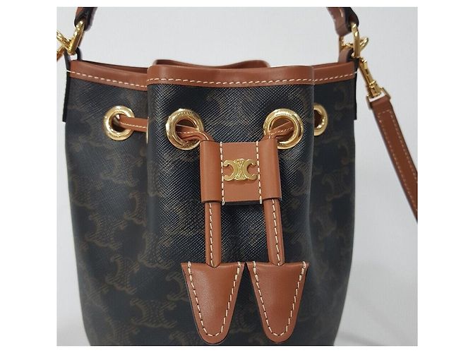 Céline Borsetta Tiny Clasp in tela Triomphe - vista 3