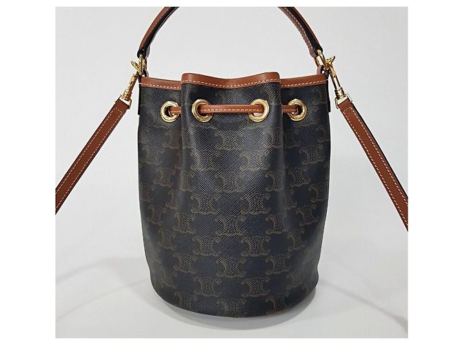 Céline Borsetta Tiny Clasp in tela Triomphe - vista 5