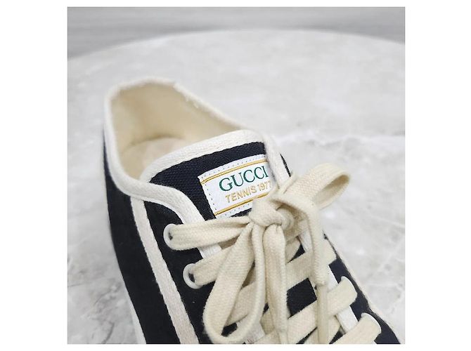Gucci Schwarze Canvas-Sneaker - Ansicht 5