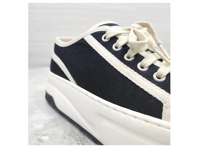 Gucci Schwarze Canvas-Sneaker - Ansicht 6
