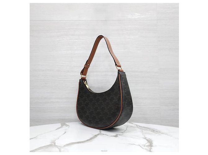 Céline Borsa Triope Canvas Ava Bag Tan - vista 2