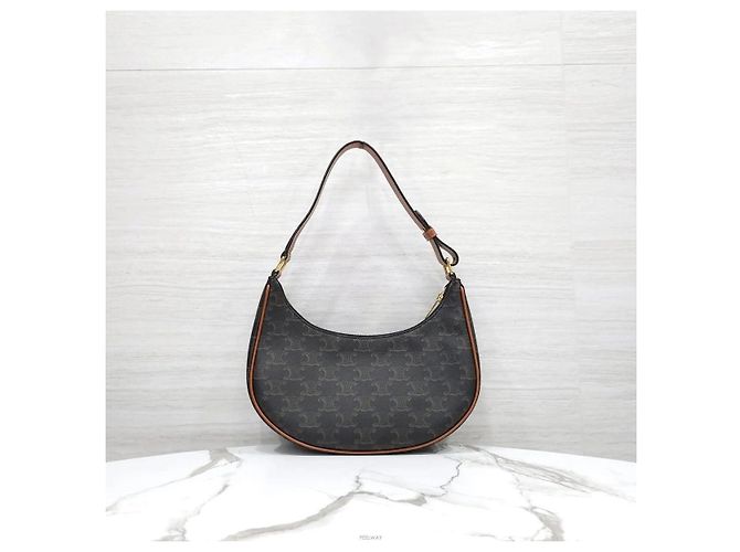 Céline Borsa Triope Canvas Ava Bag Tan - vista 3