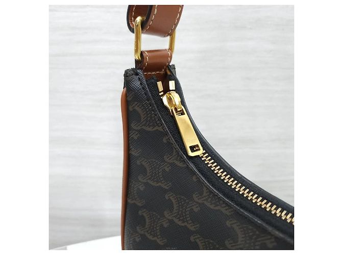 Céline Borsa Triope Canvas Ava Bag Tan - vista 4