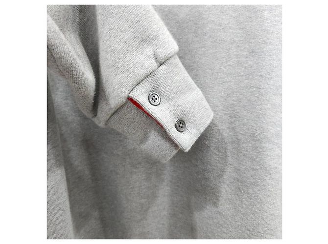 Thom Browne Gray Three-Stripe Sweatshirt - view 4