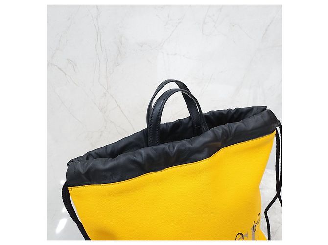 Gucci Zaino in pelle con coulisse - vista 11